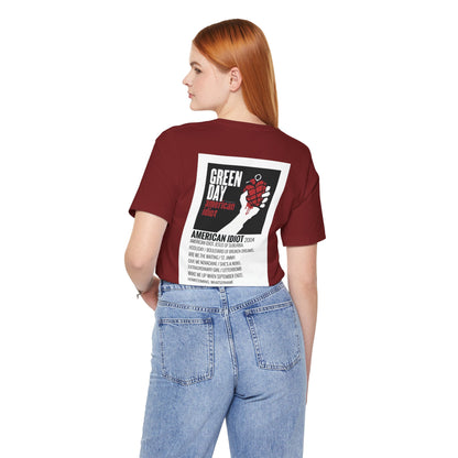 American Idiot by Green Day - 2004 Unisex Jersey Short Sleeve Tee