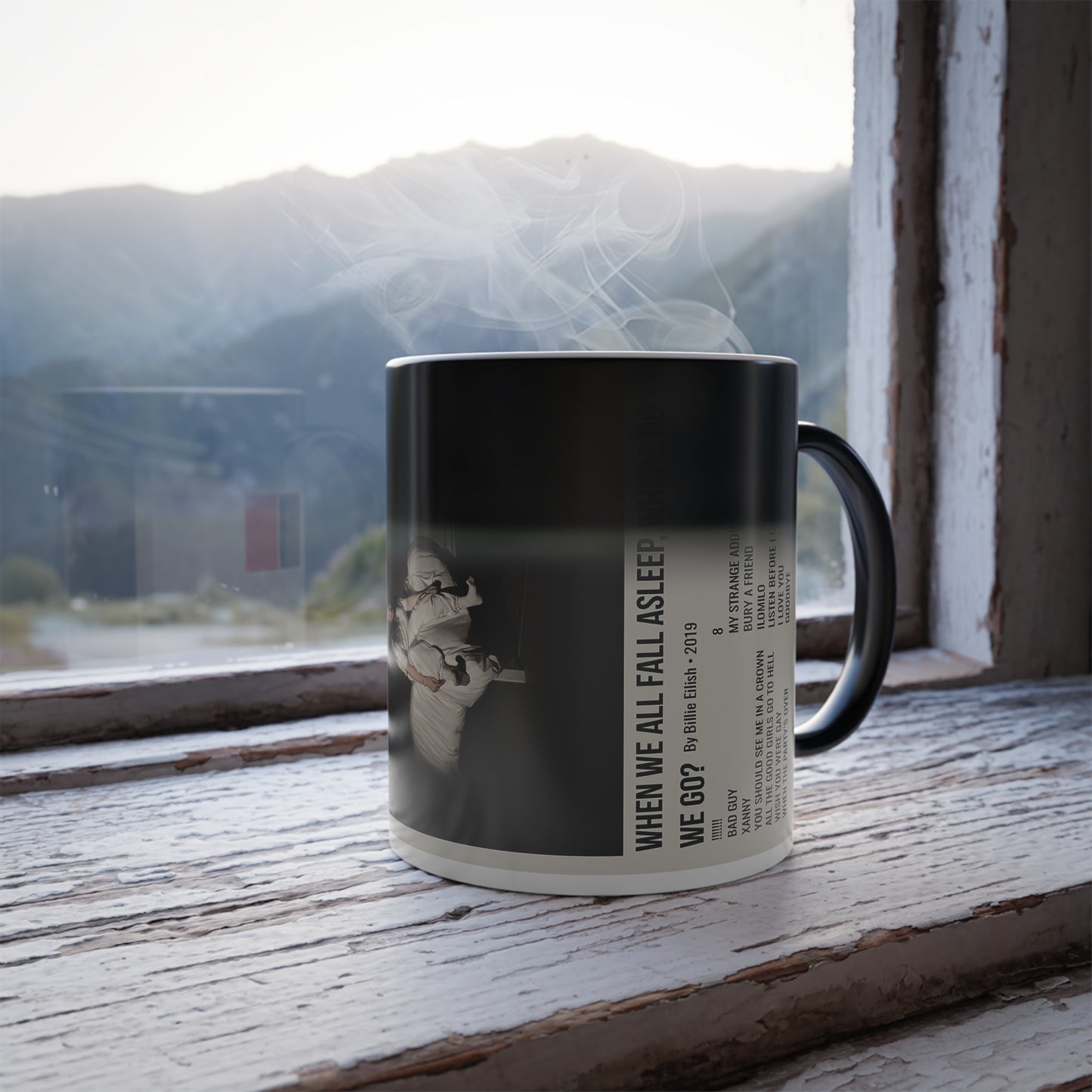 WHEN WE ALL FALL ASLEEP, WHERE DO WE GO? by Billie Eilish - 2019 Color Morphing Mug, 11oz