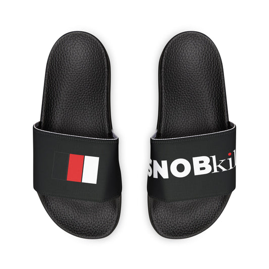 SNOBkill Women's PU Slide Sandals [Black Strap Edition]