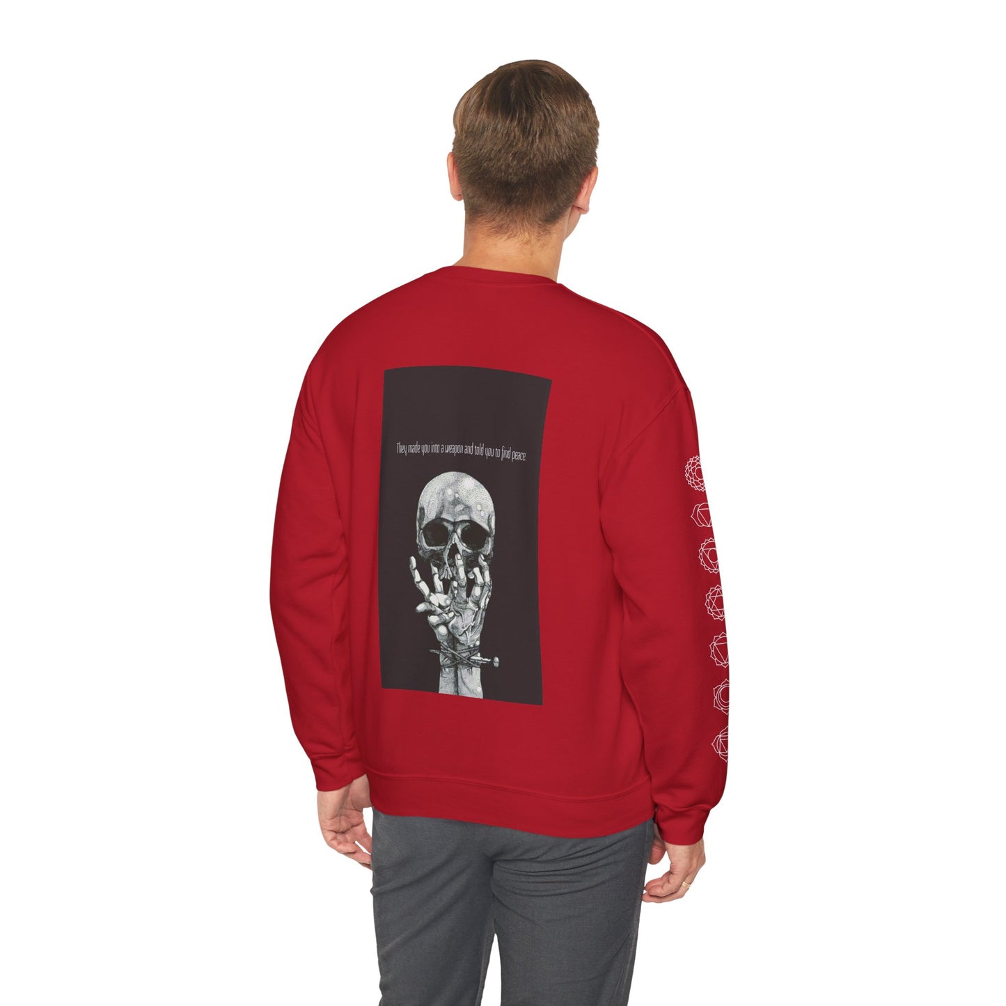 Weapon=Peace Unisex Heavy Blend™ Crewneck Sweatshirt