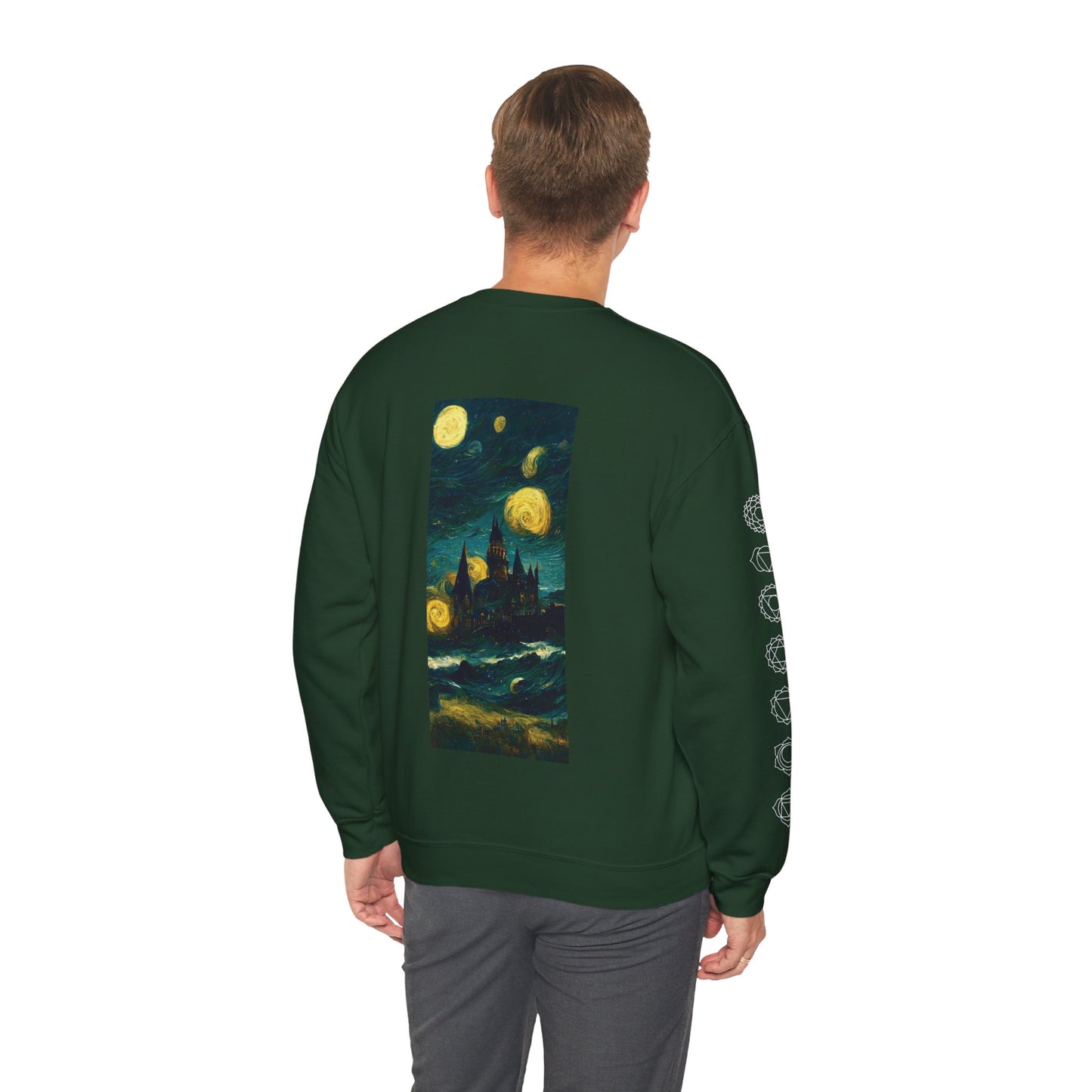 Starry Night Hogwarts Unisex Heavy Blend™ Crewneck Sweatshirt