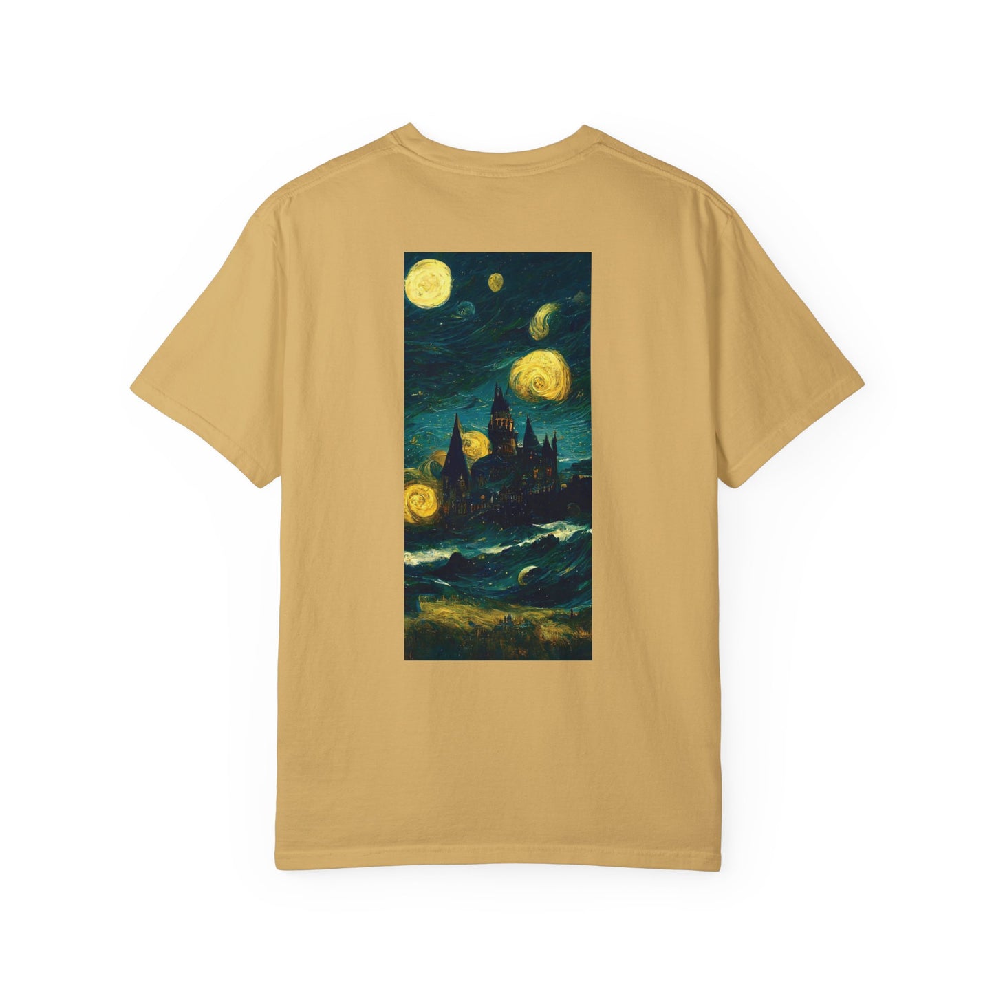 Starry Night Hogwarts Unisex Garment-Dyed T-shirt