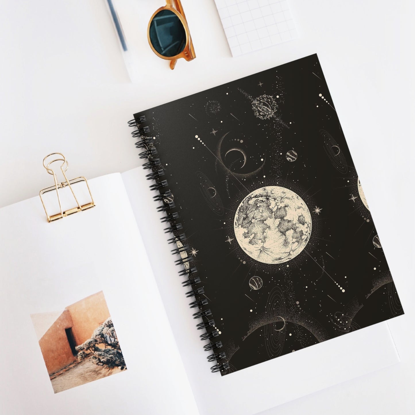 The Moon [1st Edition] Spiral Notebook - Ruled Line